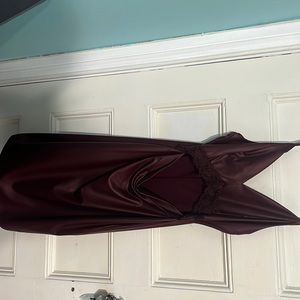 Faux leather front cut out dress. Size L/L Grande